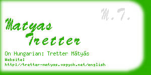 matyas tretter business card