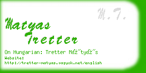 matyas tretter business card
